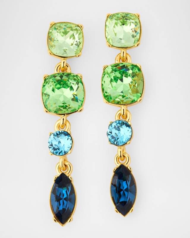 Crystal Four Drop Earrings